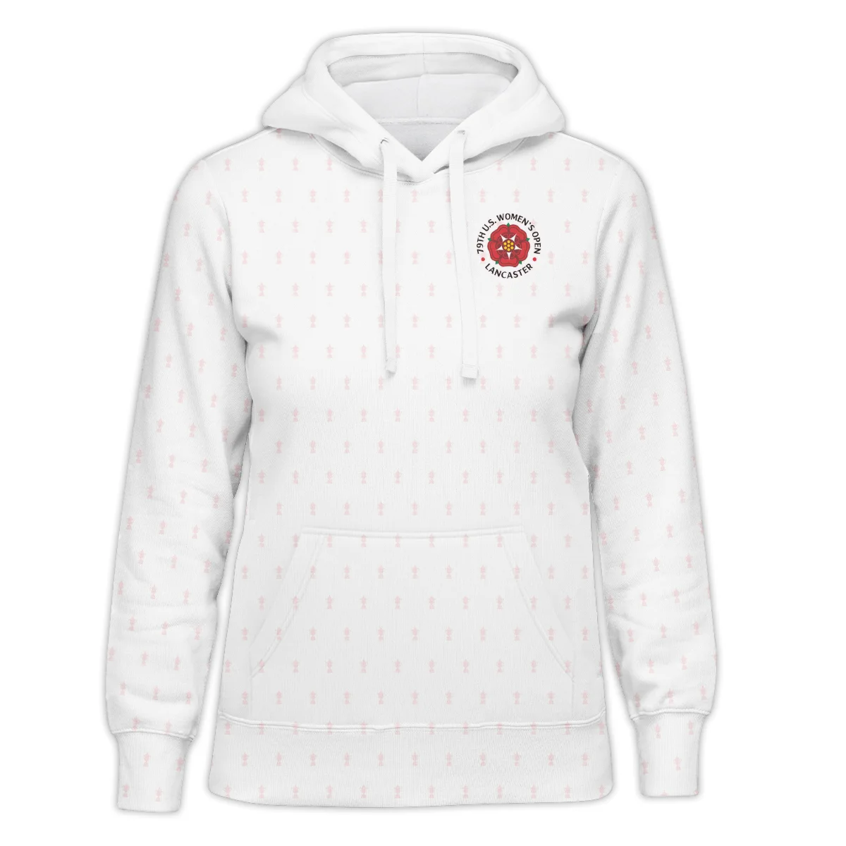 79th U.S. Women’s Open Lancaster Pattern Cup White Hoodie Shirt Pink Color All Over Print Hoodie Shirt