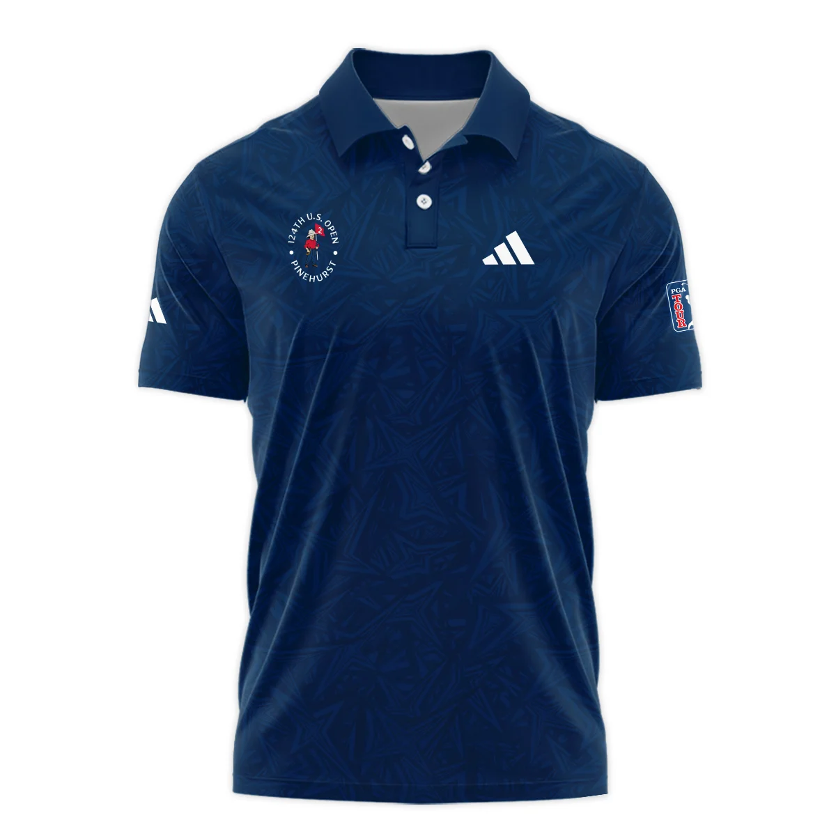 Adidas 124th U.S. Open Pinehurst Stars Gradient Pattern Dark Blue Polo Shirt Style Classic Polo Shirt For Men