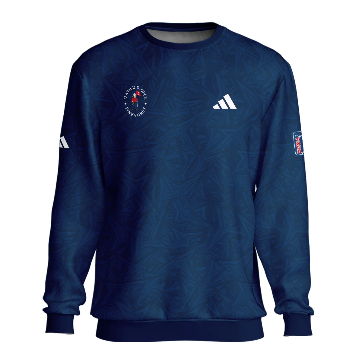 Adidas 124th U.S. Open Pinehurst Stars Gradient Pattern Dark Blue Unisex Sweatshirt Style Classic Sweatshirt