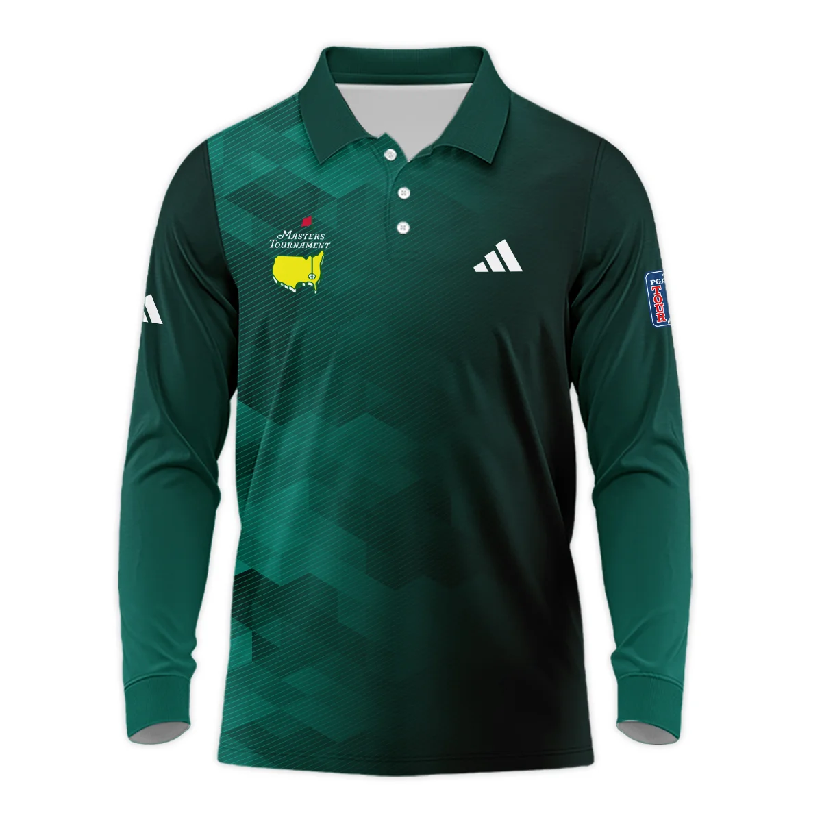 Adidas Golf Sport Dark Green Gradient Abstract Background Masters Tournament Sleeveless Jacket Style Classic Sleeveless Jacket