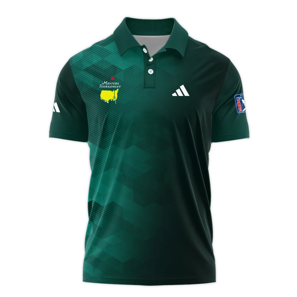 Adidas Golf Sport Dark Green Gradient Abstract Background Masters Tournament Style Classic, Short Sleeve Polo Shirts Quarter-Zip Casual Slim Fit Mock Neck Basic