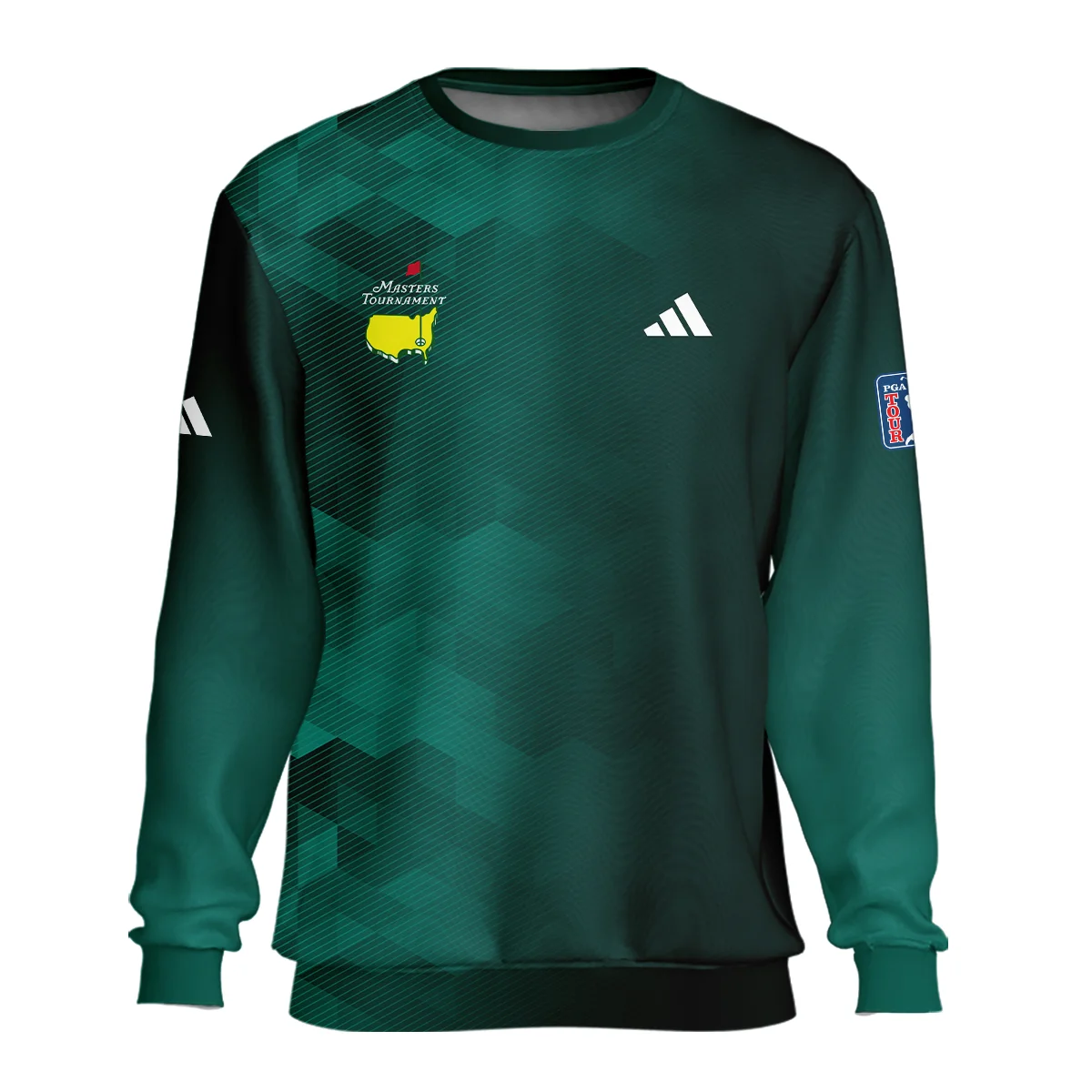 Adidas Golf Sport Dark Green Gradient Abstract Background Masters Tournament Style Classic Quarter Zipped Sweatshirt