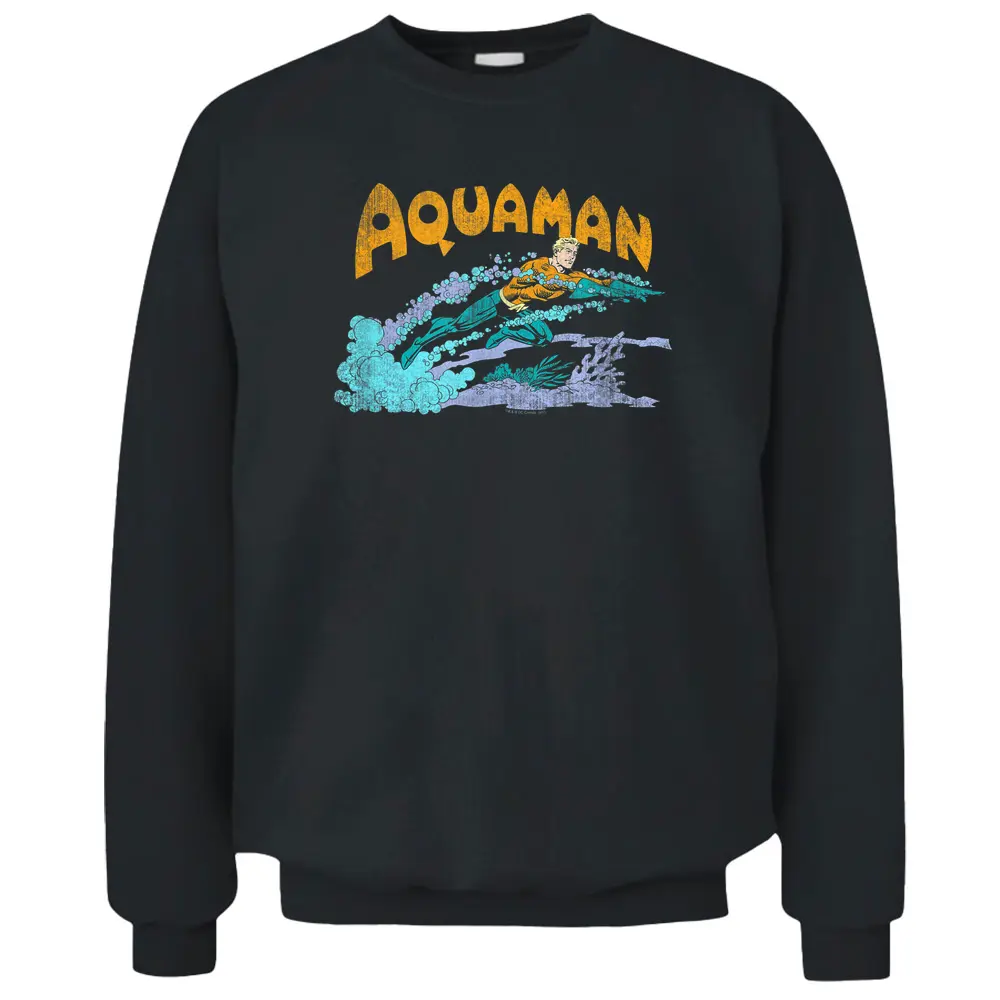 Aquaman Aqua Swim Pullover Sweatshirt