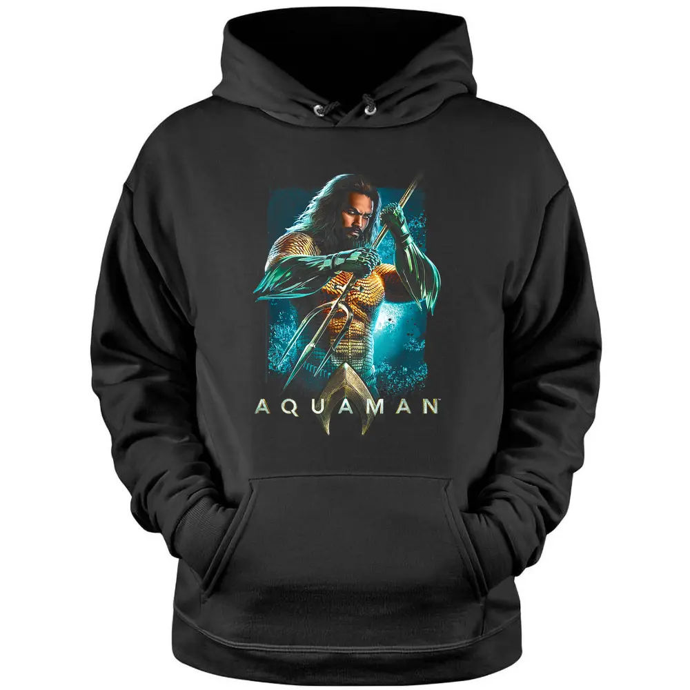 Aquaman Movie Trident Pullover Hoodie