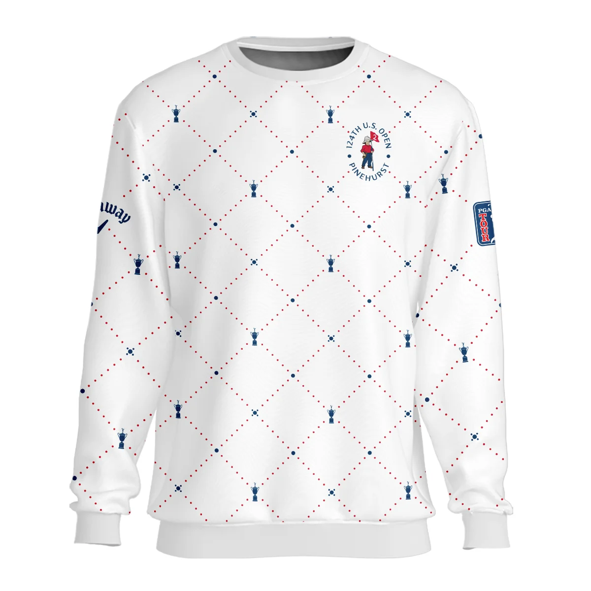 Argyle Pattern With Cup 124th U.S. Open Pinehurst Callaway Hoodie Shirt Style Classic Hoodie Shirt