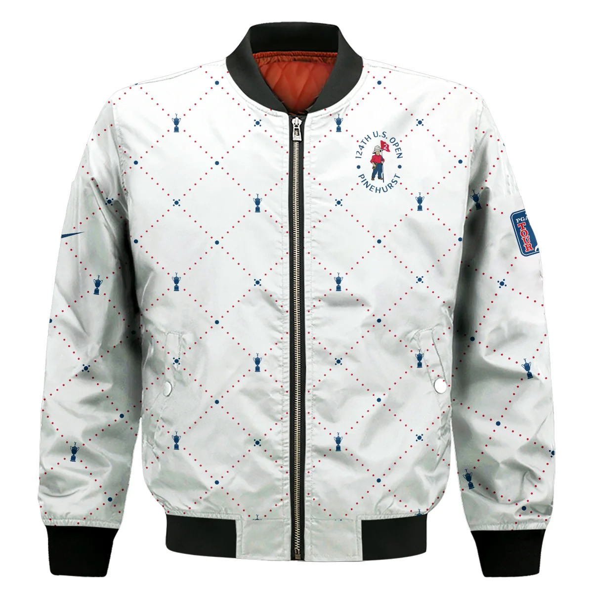 Argyle Pattern With Cup 124th U.S. Open Pinehurst Nike Quarter-Zip Jacket Style Classic Quarter-Zip Jacket