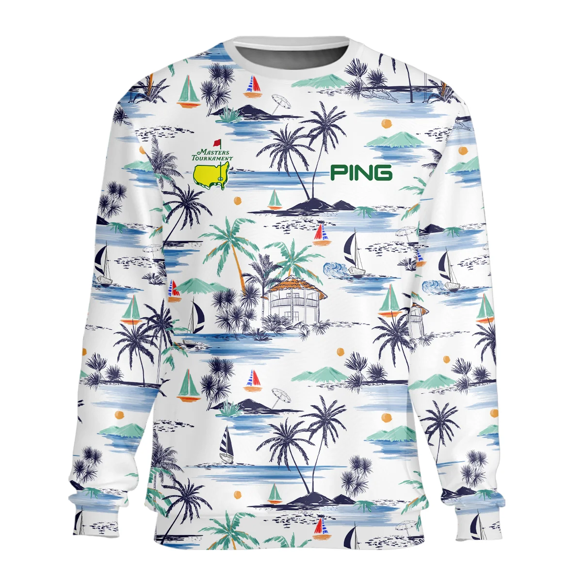 Artistic Seamless Summer Island Pattern Masters Tournament Ping Unisex Sweatshirt Style Classic Sweatshirt