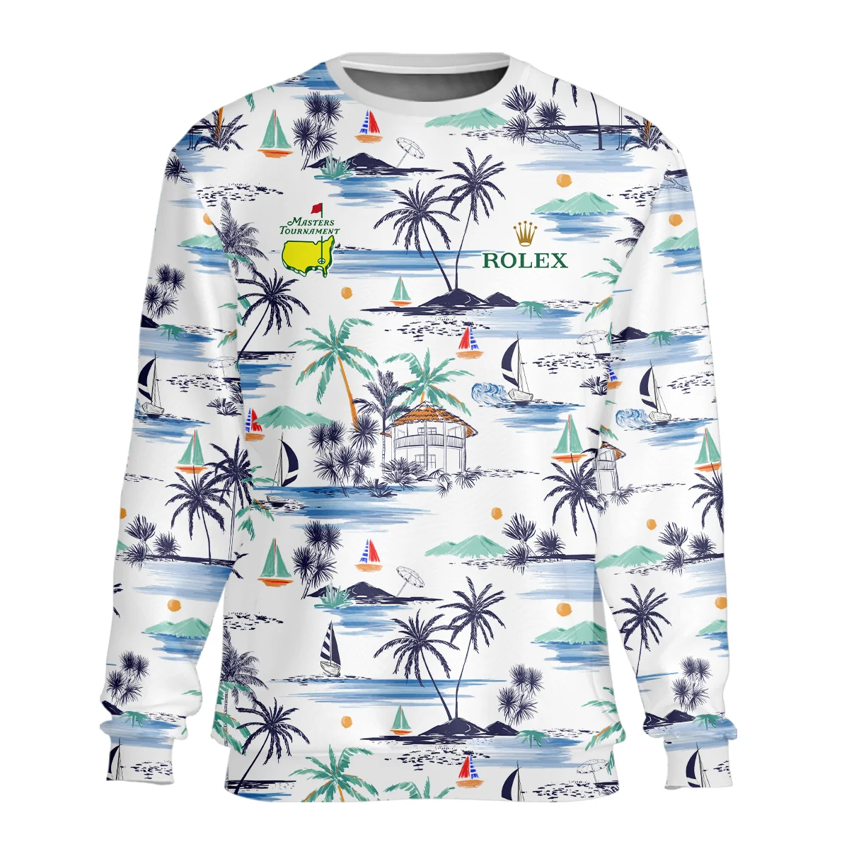 Artistic Seamless Summer Island Pattern Masters Tournament Rolex Unisex Sweatshirt Style Classic Sweatshirt