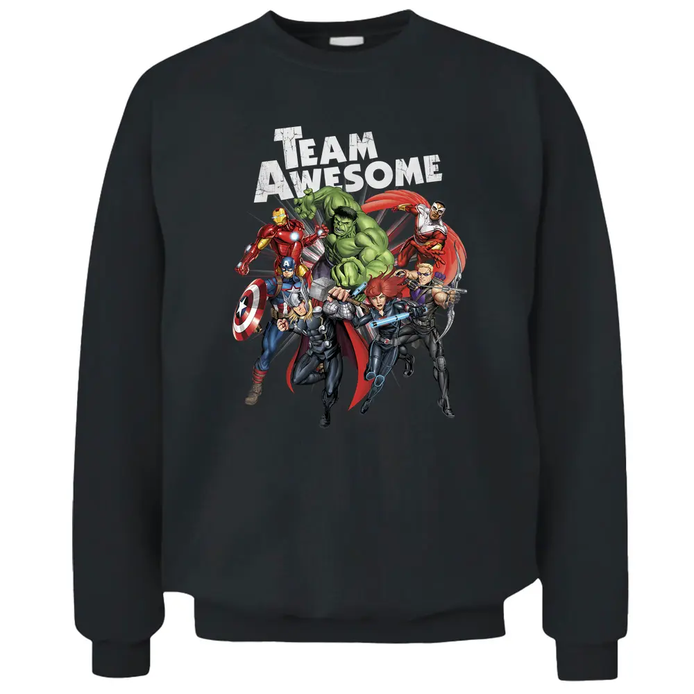 Avengers Assemble Team Awesome Group Huddle Pullover Sweatshirt