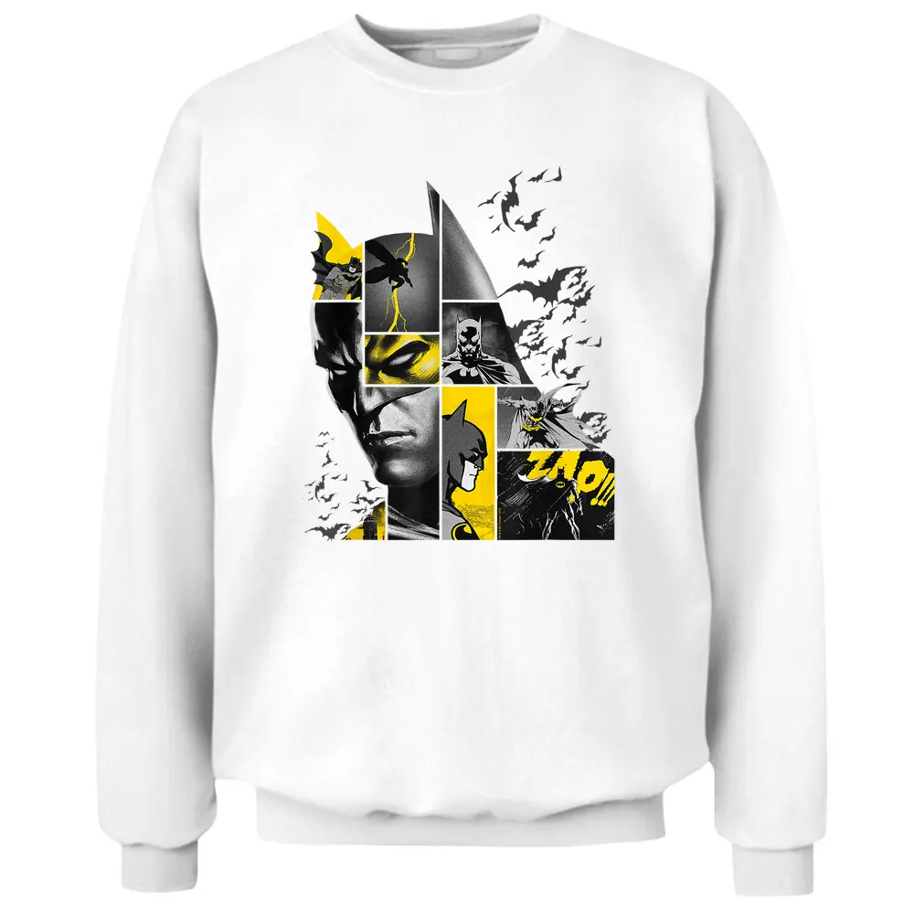 Batman 80 Years Bat Panels Dark Pullover Sweatshirt