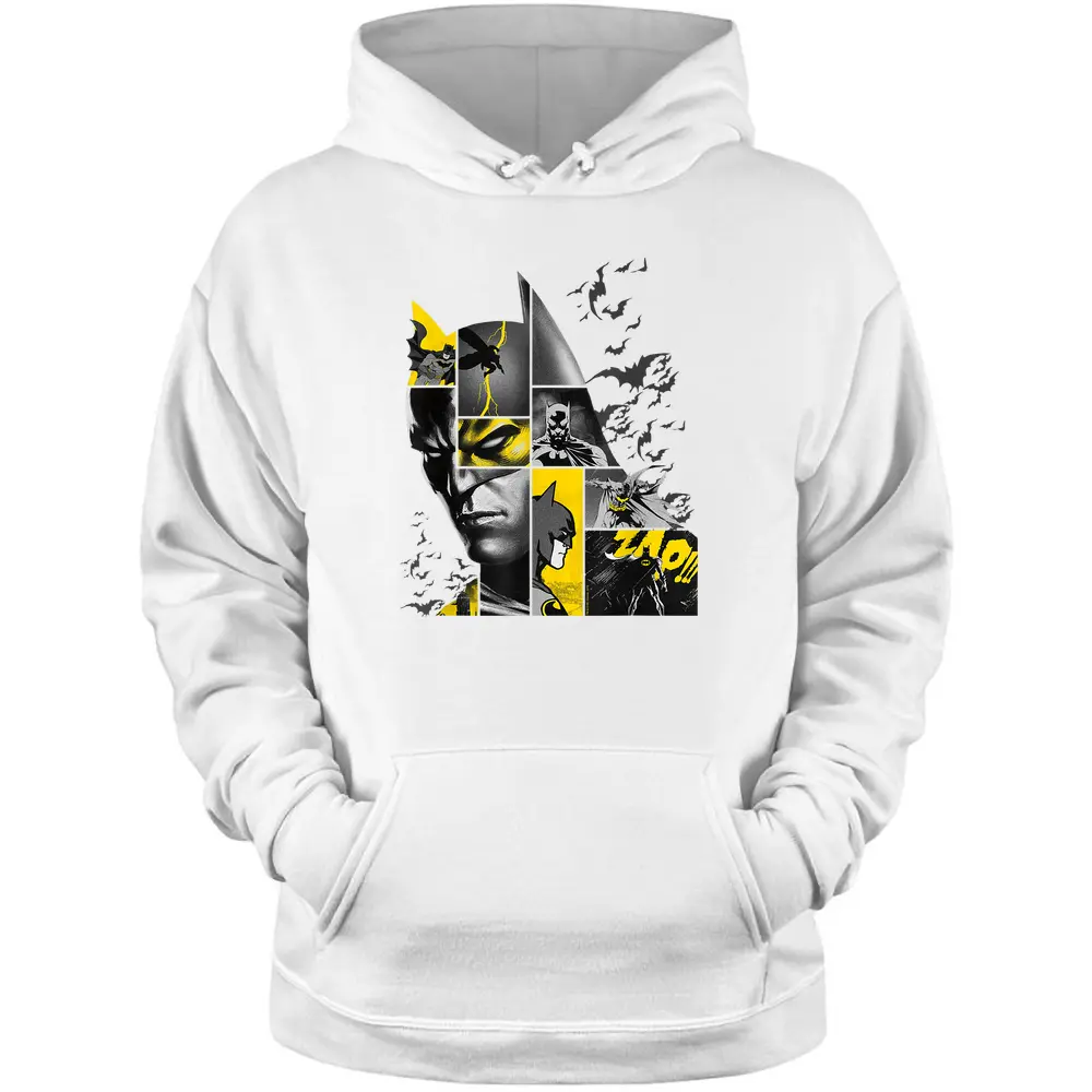 Batman 80 Years Bat Panels Dark Pullover Hoodie