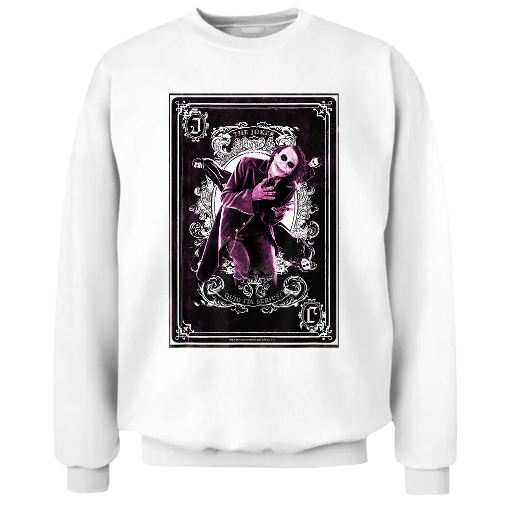 Batman Dark Knight Joker Quid Ita Serius Pullover Sweatshirt