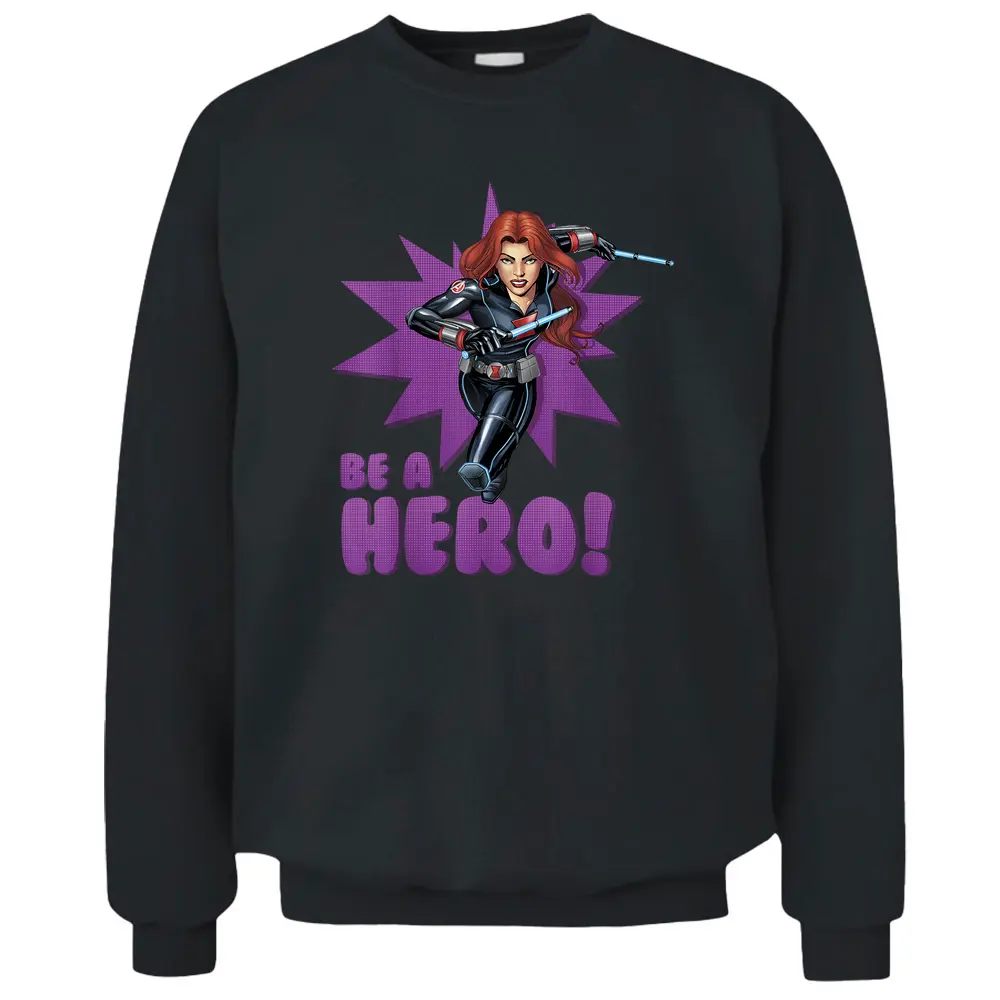 Black Widow Avengers Assemble Be A Hero Graphic Pullover Sweatshirt