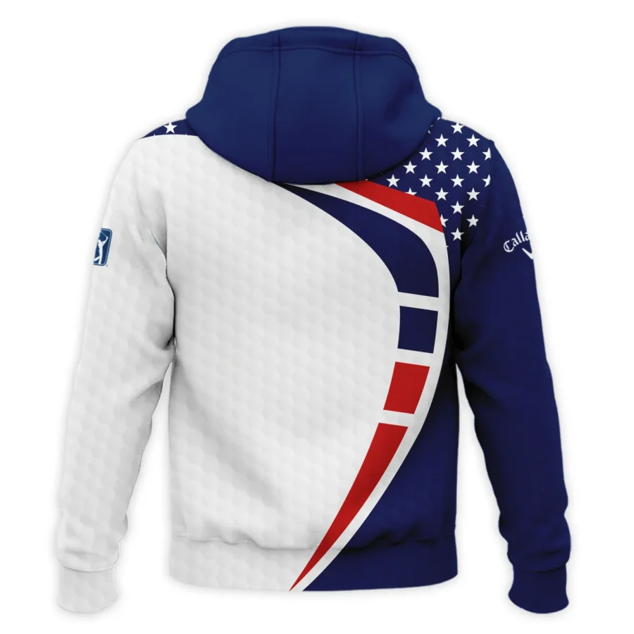 Blue Red Golf Pattern Star White 124th U.S. Open Pinehurst Callaway Hoodie Shirt Style Classic