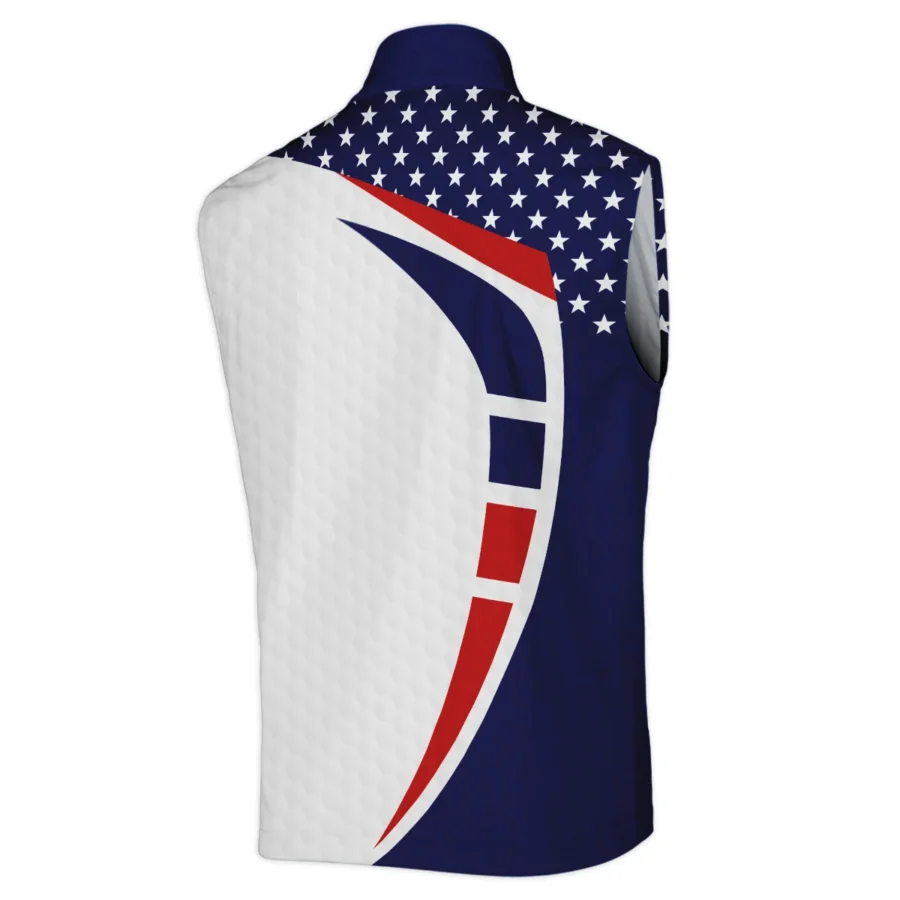 Blue Red Golf Pattern Star White 124th U.S. Open Pinehurst Ping Sleeveless Jacket Style Classic