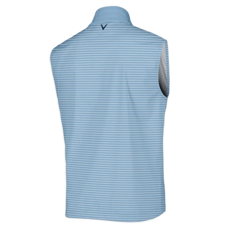 Blue White Line Pattern Callaway 124th U.S. Open Pinehurst Sleeveless Jacket Style Classic