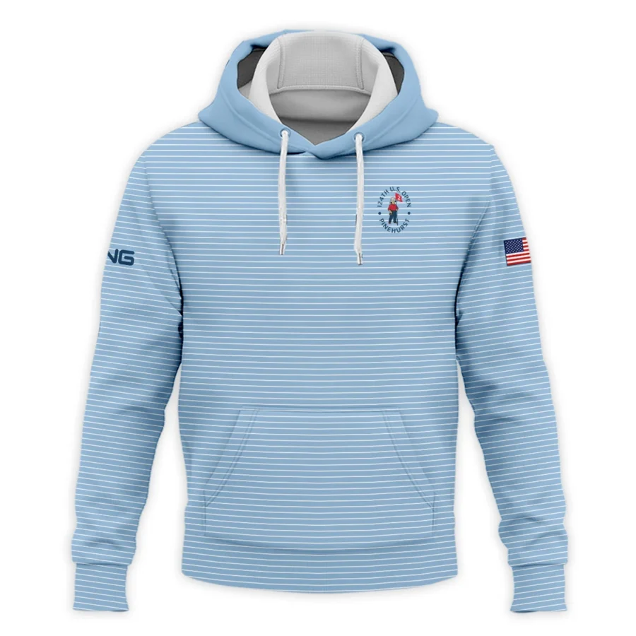 Blue White Line Pattern Ping 124th U.S. Open Pinehurst Hoodie Shirt Style Classic