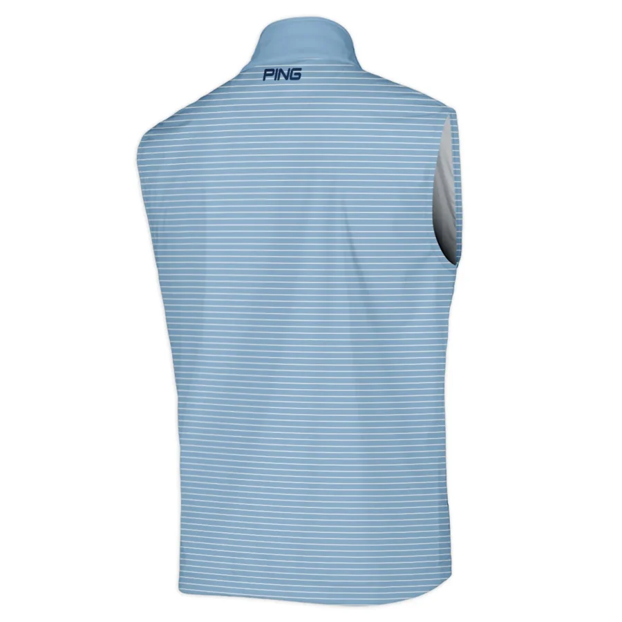 Blue White Line Pattern Ping 124th U.S. Open Pinehurst Sleeveless Jacket Style Classic