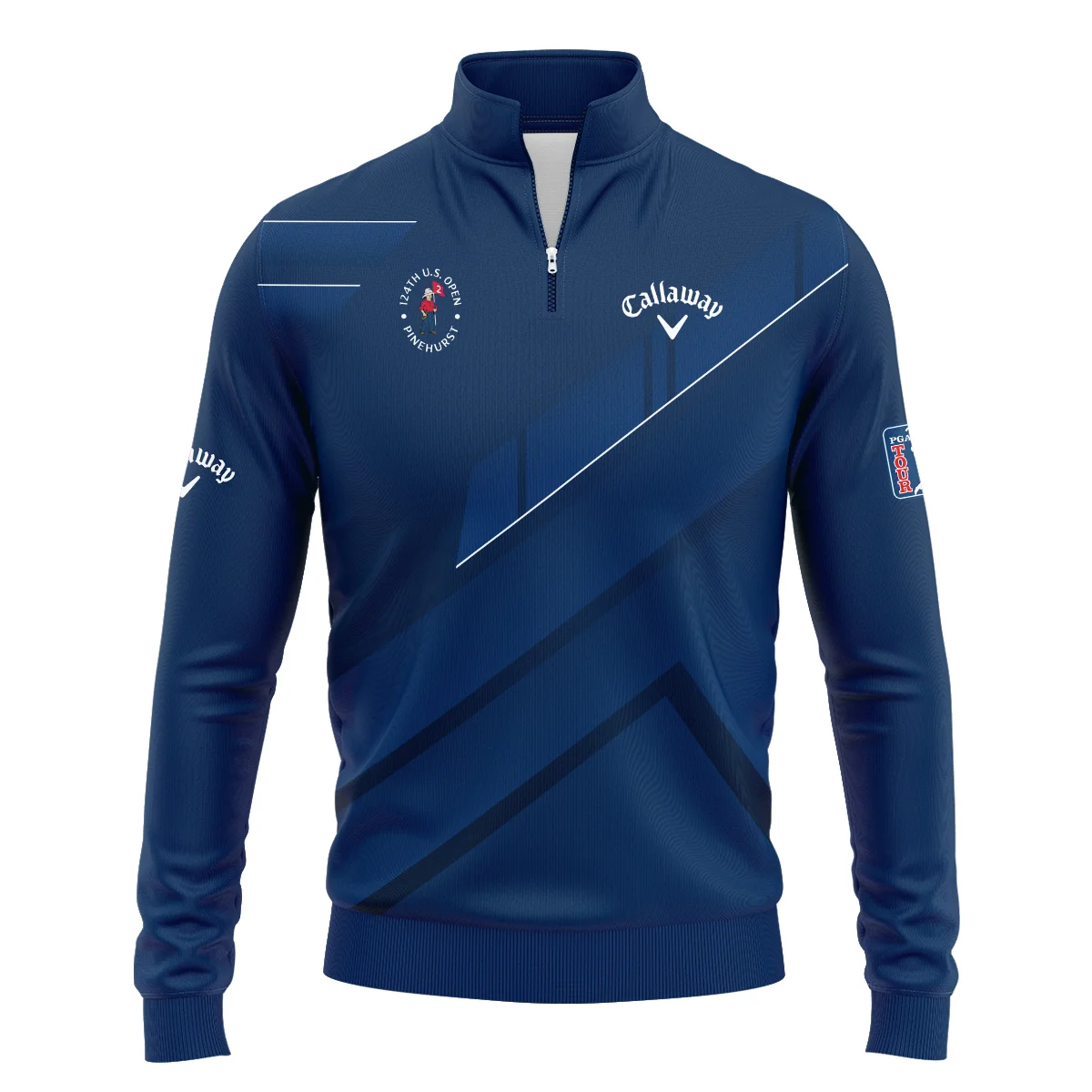 Callaway 124th U.S. Open Pinehurst Blue Gradient With White Straight Line Sleeveless Jacket Style Classic Sleeveless Jacket