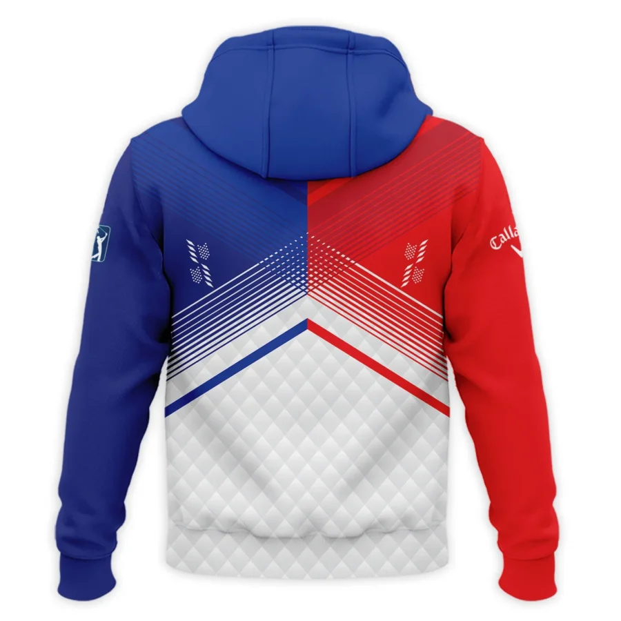 Callaway 124th U.S. Open Pinehurst Blue Red Line White Abstract Zipper Hoodie Shirt Style Classic