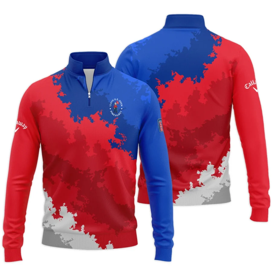 Callaway 124th U.S. Open Pinehurst Blue Red White Background Quarter-Zip Jacket Style Classic