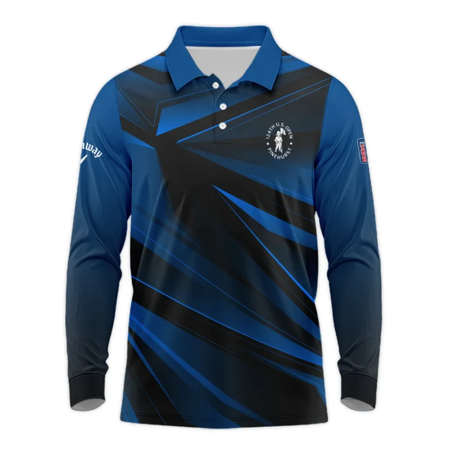 Callaway 124th U.S. Open Pinehurst Dark Blue Gradient Sublimation Long Polo Shirt Style Classic