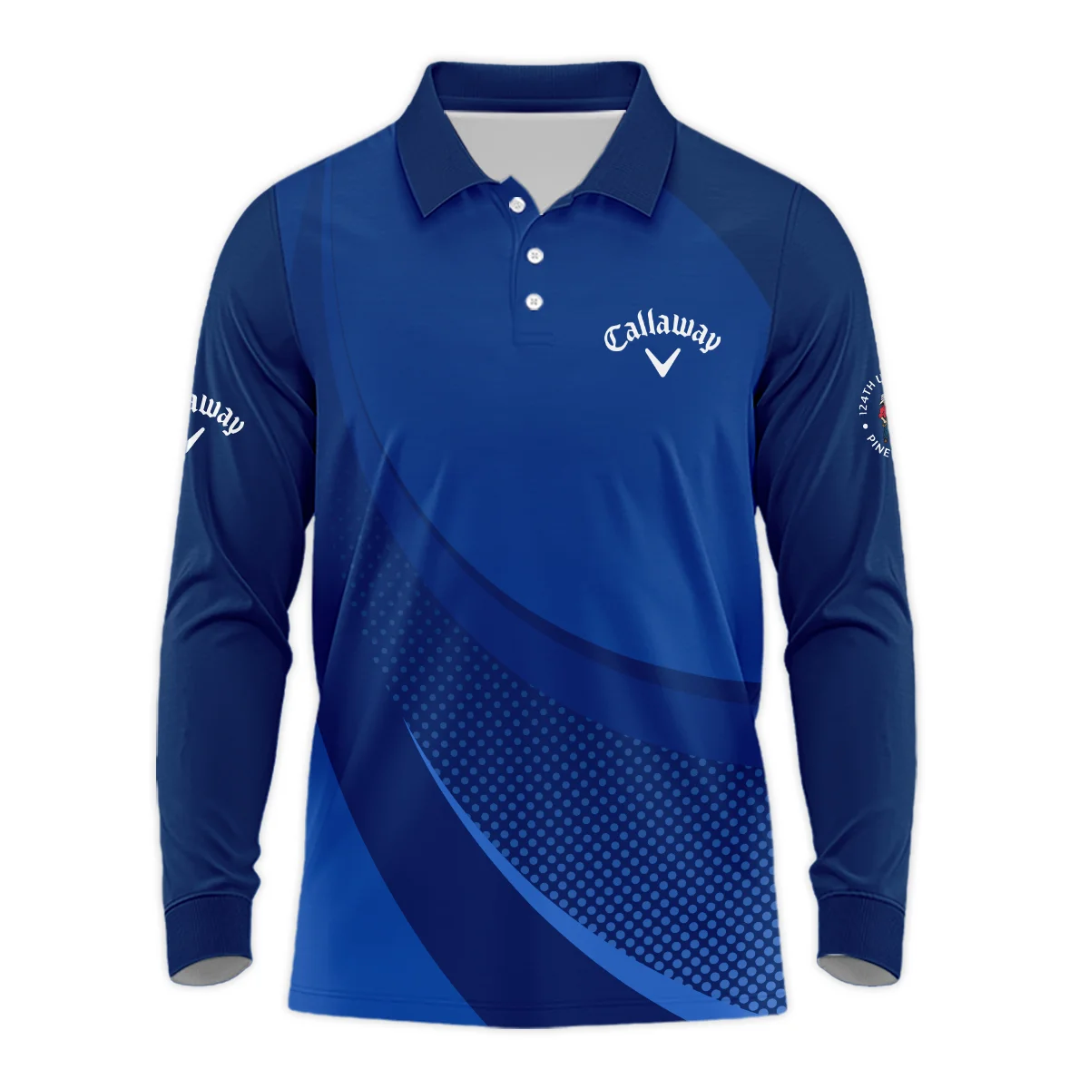 Callaway 124th U.S. Open Pinehurst Golf Sport Bomber Jacket Dark Blue Gradient Halftone Pattern All Over Print Bomber Jacket