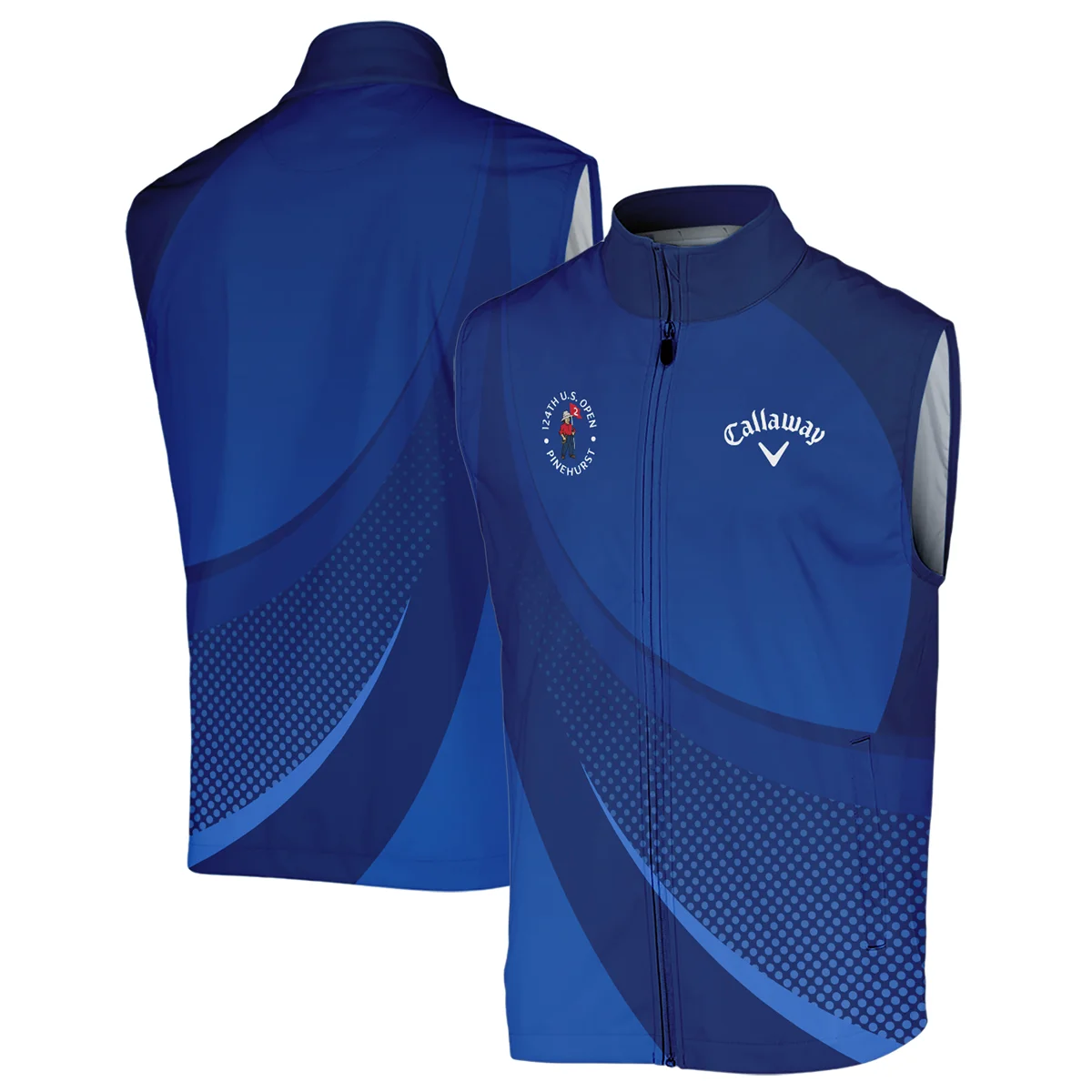 Callaway 124th U.S. Open Pinehurst Golf Sport Unisex T-Shirt Dark Blue Gradient Halftone Pattern All Over Print T-Shirt
