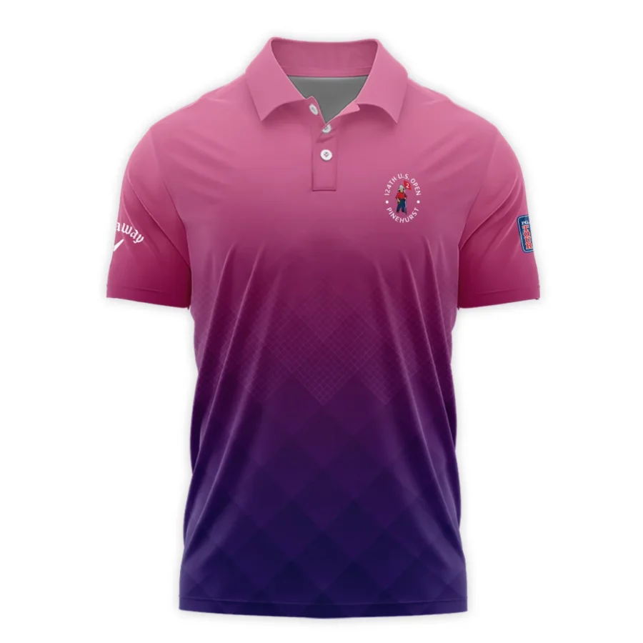 Callaway 124th U.S. Open Pinehurst Purple Pink Gradient Abstract Polo Shirt Style Classic