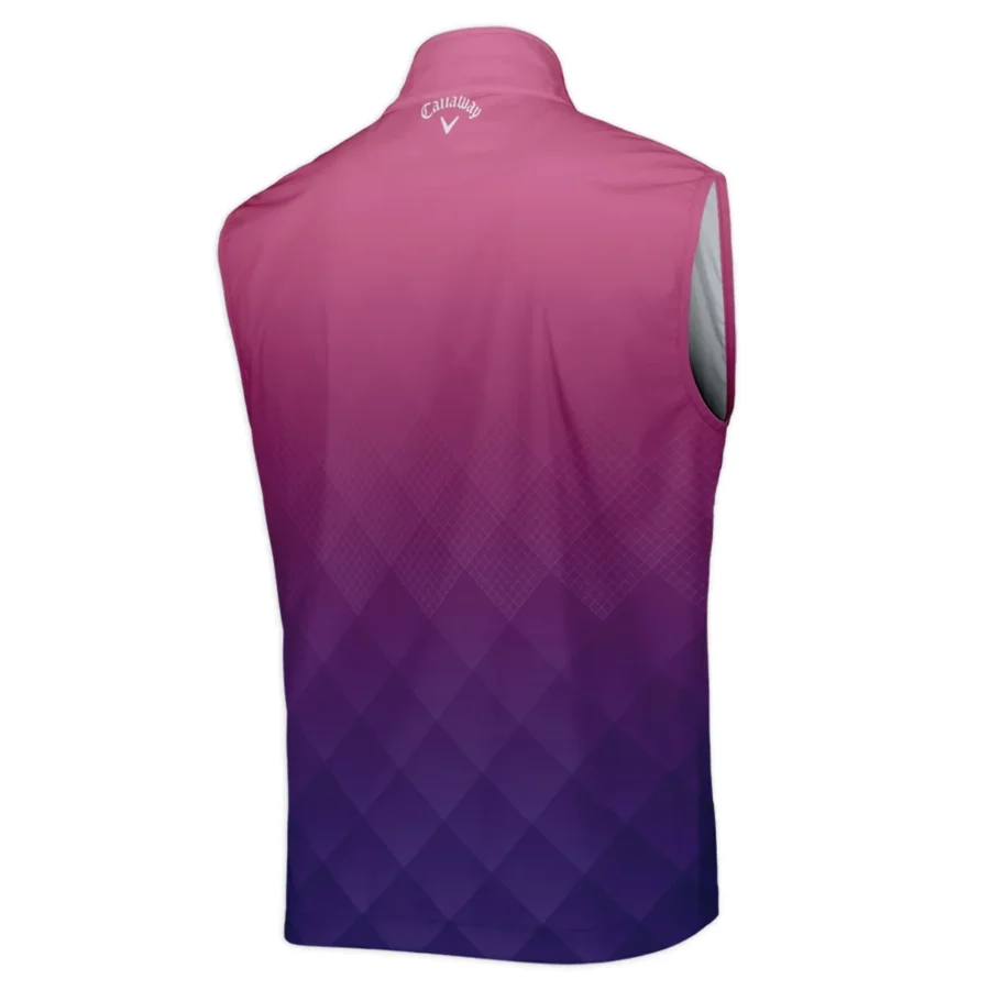 Callaway 124th U.S. Open Pinehurst Purple Pink Gradient Abstract Sleeveless Jacket Style Classic