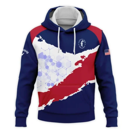 Callaway 124th U.S. Open Pinehurst Red Dark Blue White Abstract Background Hoodie Shirt Style Classic