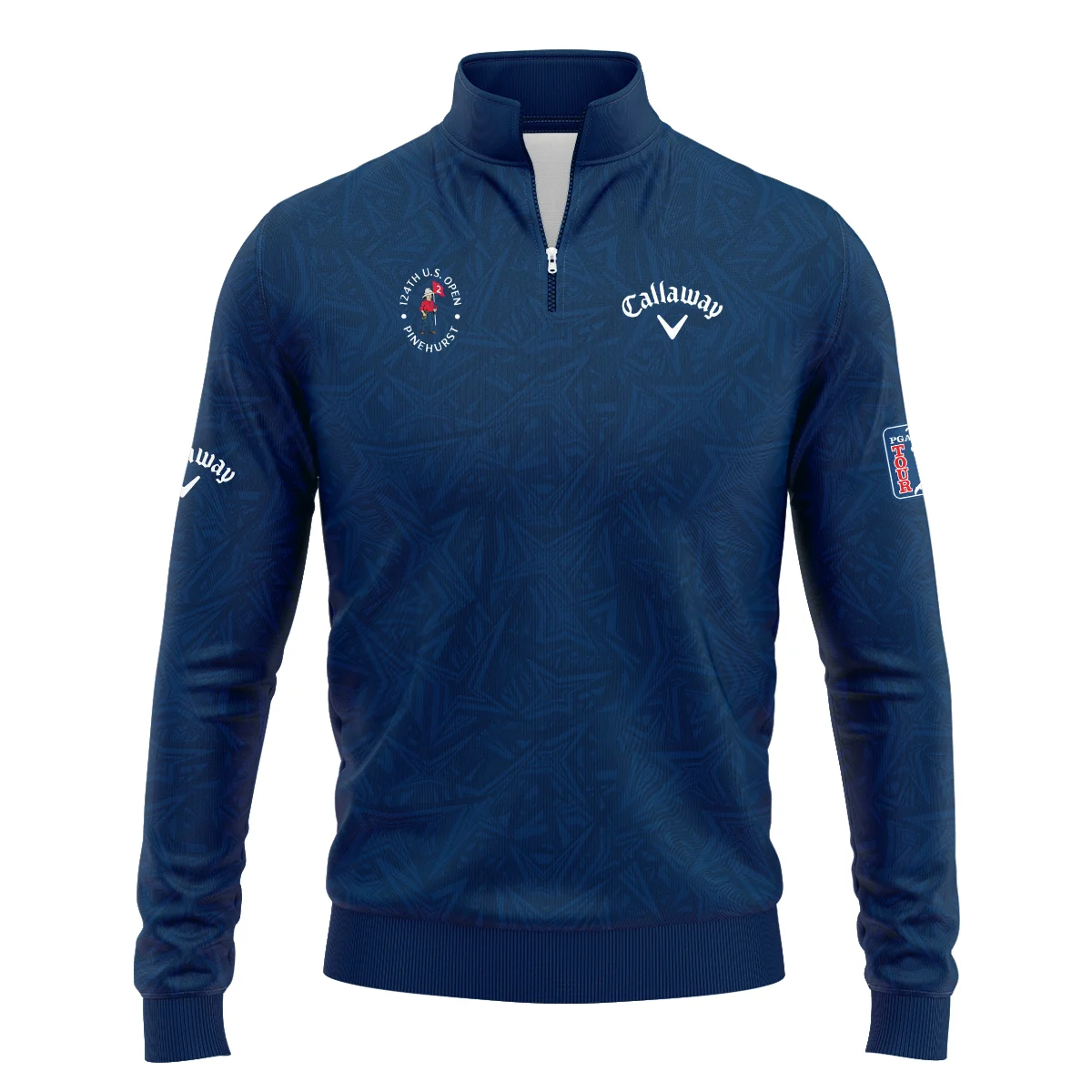 Callaway 124th U.S. Open Pinehurst Stars Gradient Pattern Dark Blue Zipper Hoodie Shirt Style Classic Zipper Hoodie Shirt