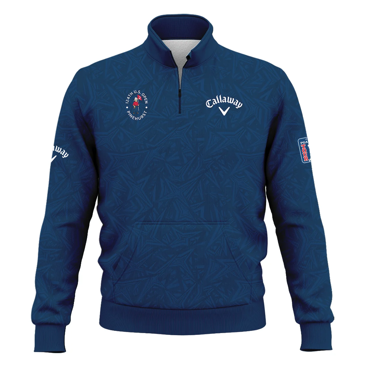 Callaway 124th U.S. Open Pinehurst Stars Gradient Pattern Dark Blue Style Classic Quarter Zipped Sweatshirt