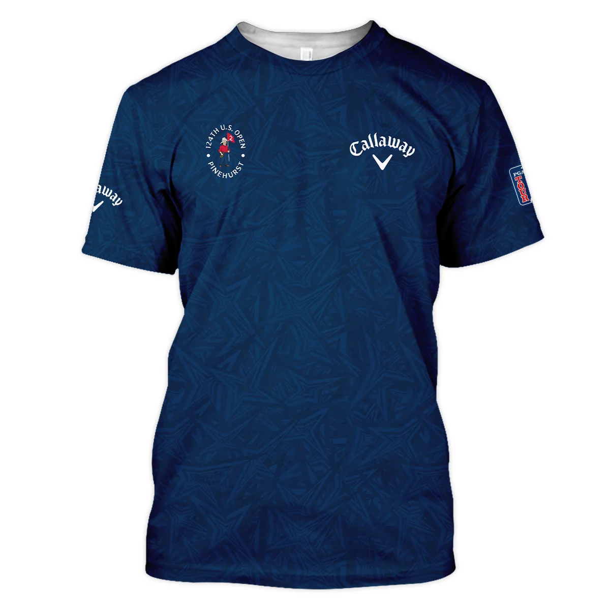Callaway 124th U.S. Open Pinehurst Stars Gradient Pattern Dark Blue Long Polo Shirt Style Classic Long Polo Shirt For Men