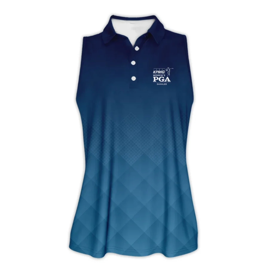 Callaway 2024 KPMG Women's PGA Championship Blue Diamond Abstract Sleeveless Polo Shirt