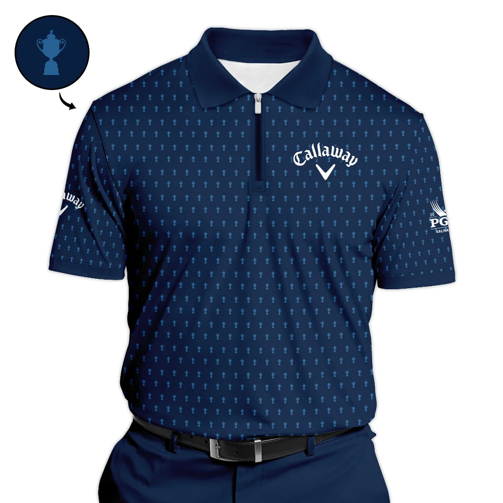 Callaway 2024 PGA Championship Golf Stand Colar Jacket Dark Blue Gradient Pattern All Over Print Stand Colar Jacket