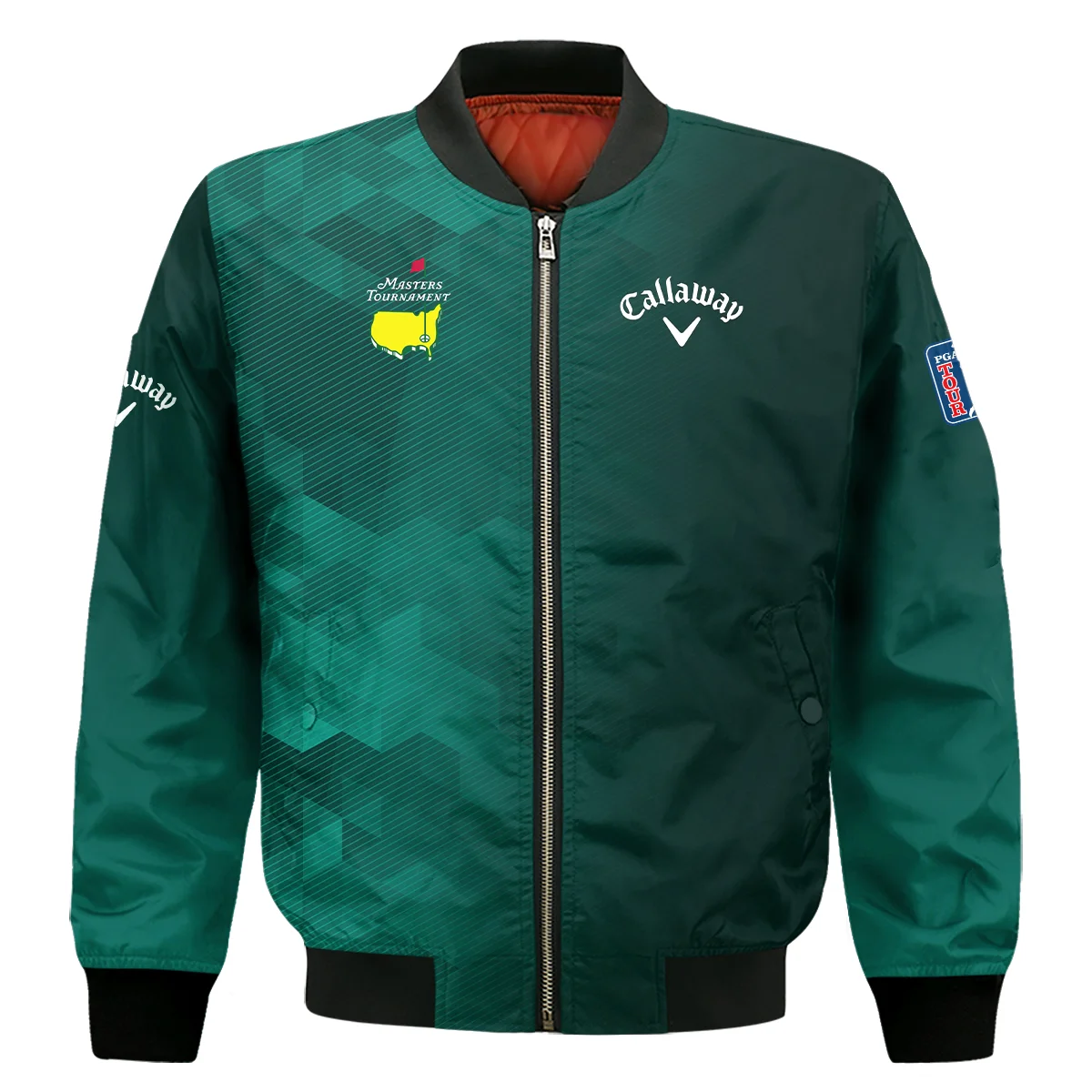 Callaway Golf Sport Dark Green Gradient Abstract Background Masters Tournament Bomber Jacket Style Classic Bomber Jacket