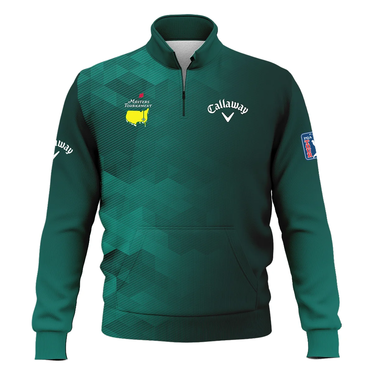 Callaway Golf Sport Dark Green Gradient Abstract Background Masters Tournament Style Classic Quarter Zipped Sweatshirt