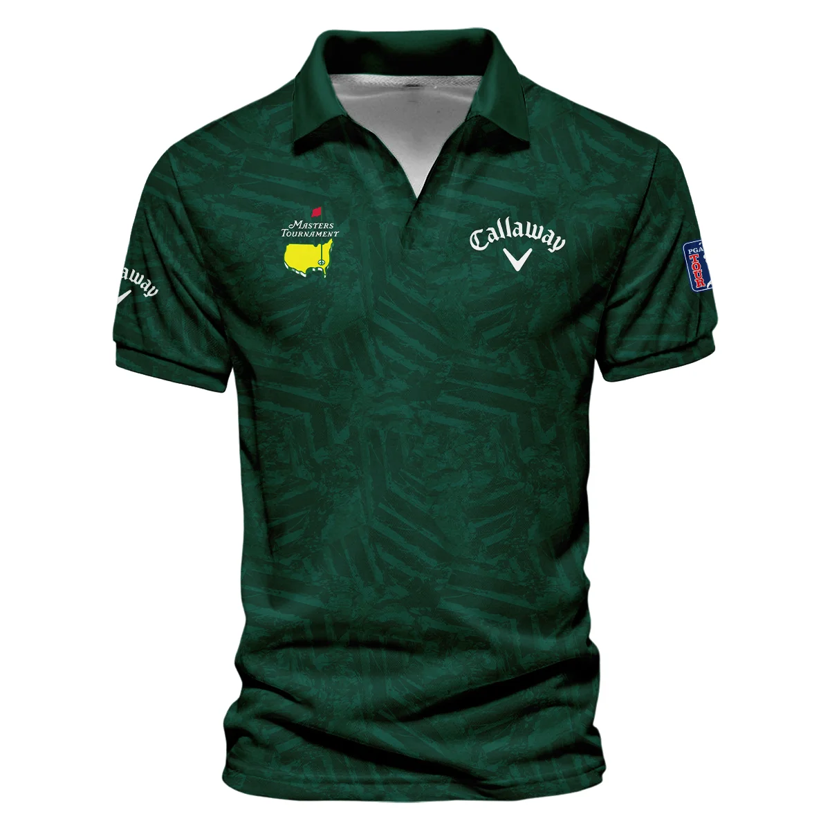 Callaway Masters Tournament Green Stratches Seamless Pattern Vneck Polo Shirt Style Classic Polo Shirt For Men