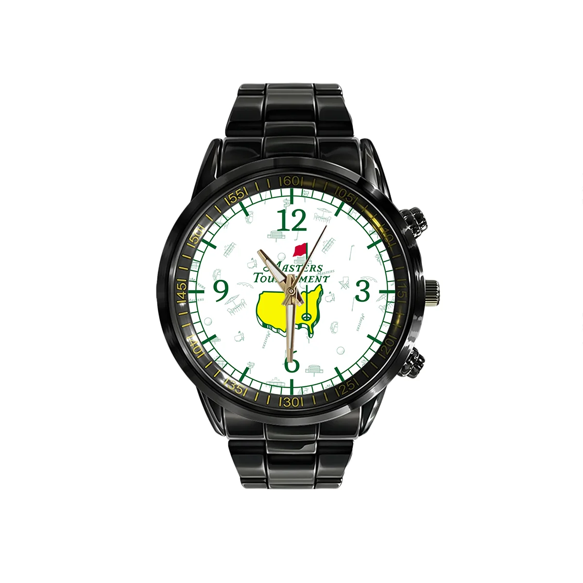 Masters Tournament Watch Augusta National Golf Club Black Stainless Steel Watch Gift For Fans