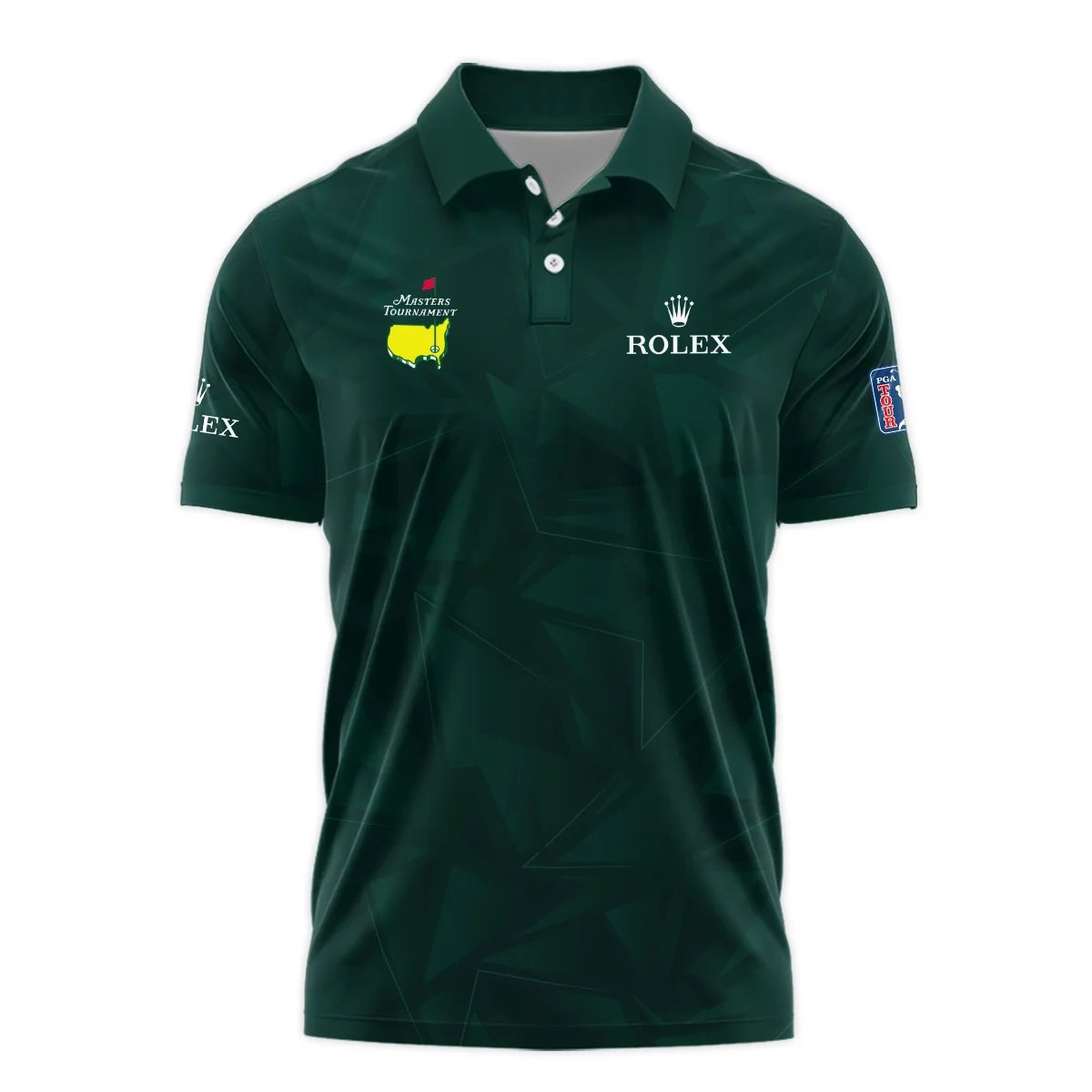 Dark Green Abstract Sport Masters Tournament Rolex Polo Shirt Style Classic Polo Shirt For Men