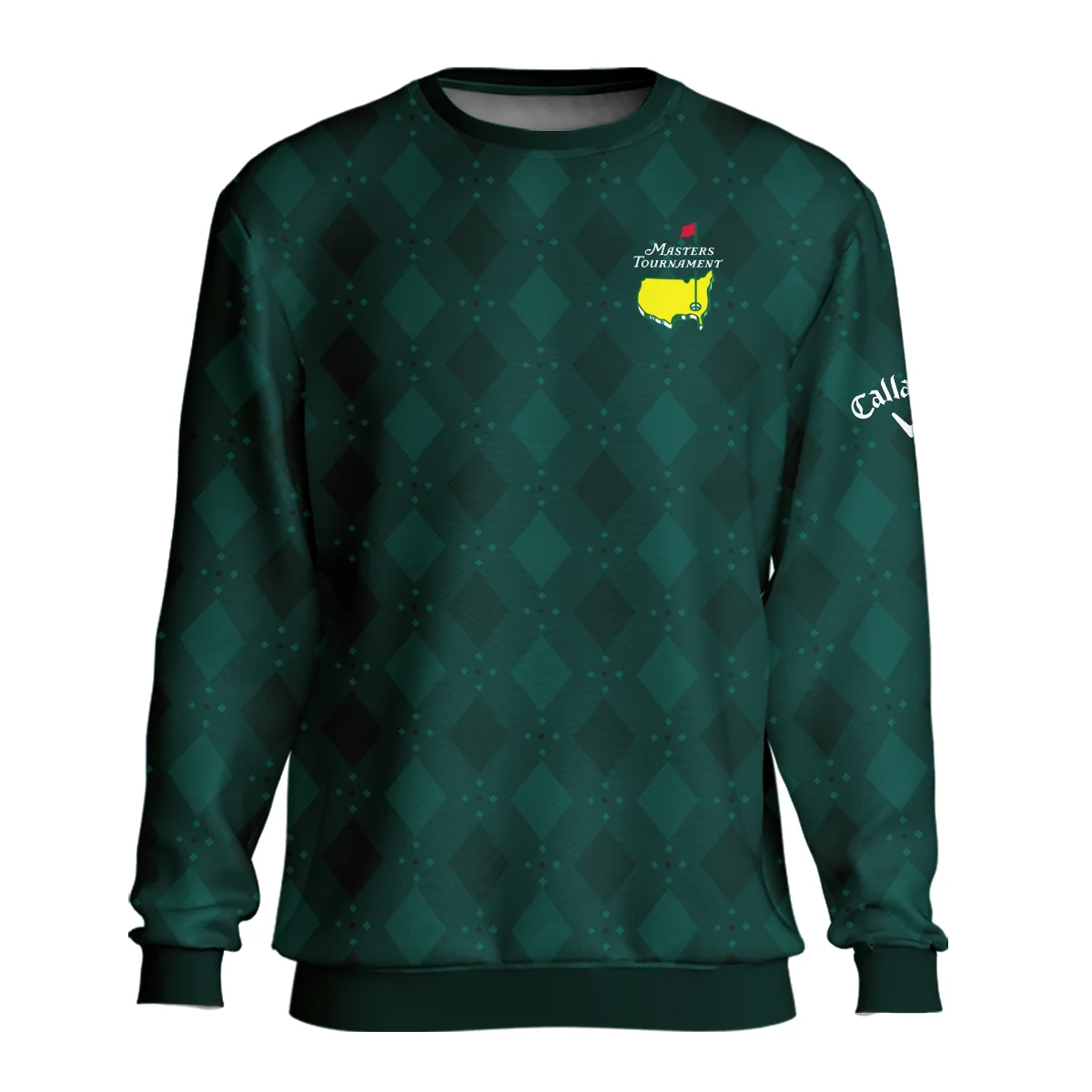 Dark Green Argyle Plaid Pattern Golf Masters Tournament Callaway Unisex Sweatshirt Style Classic Sweatshirt