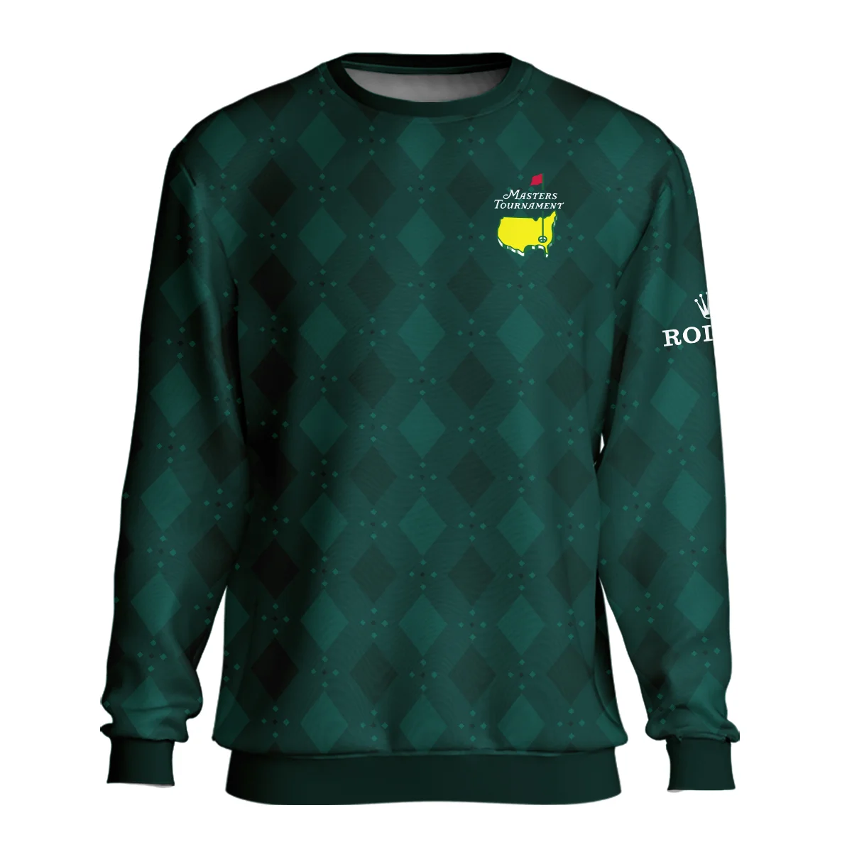 Dark Green Argyle Plaid Pattern Golf Masters Tournament Rolex Unisex Sweatshirt Style Classic Sweatshirt
