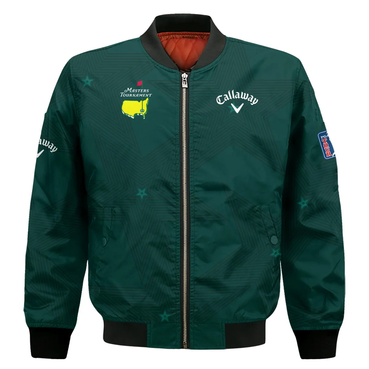 Dark Green Background Masters Tournament Callaway Style Classic Quarter Zipped Sweatshirt