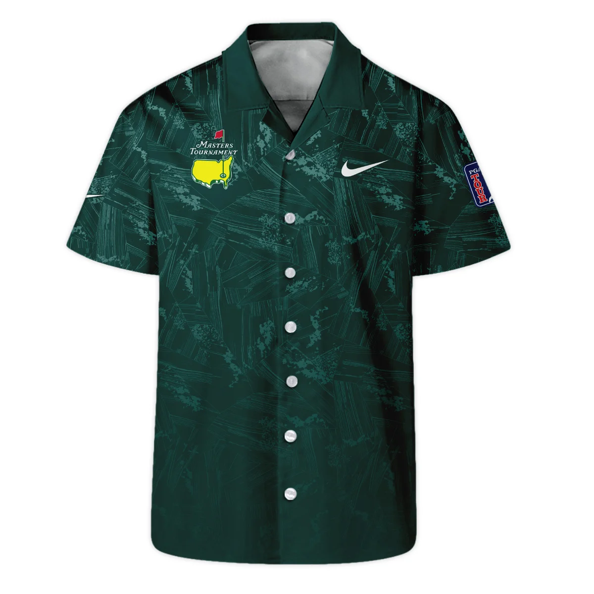 Dark Green Background Masters Tournament Nike Vneck Polo Shirt Style Classic Polo Shirt For Men