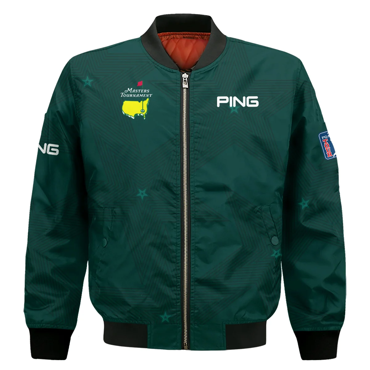 Dark Green Background Masters Tournament Ping Bomber Jacket Style Classic Bomber Jacket