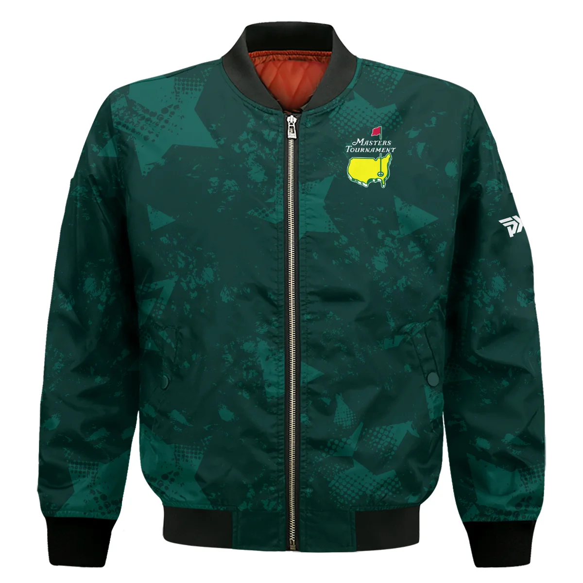 Dark Green Grunge Stars Pattern Golf Masters Tournament Quarter-Zip Jacket Style Classic Quarter-Zip Jacket