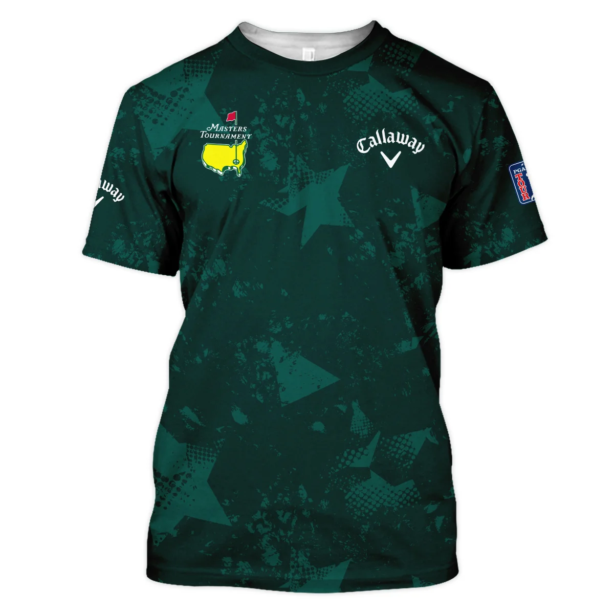 Dark Green Grunge Stars Pattern Golf Masters Tournament Callaway Unisex T-Shirt Style Classic T-Shirt