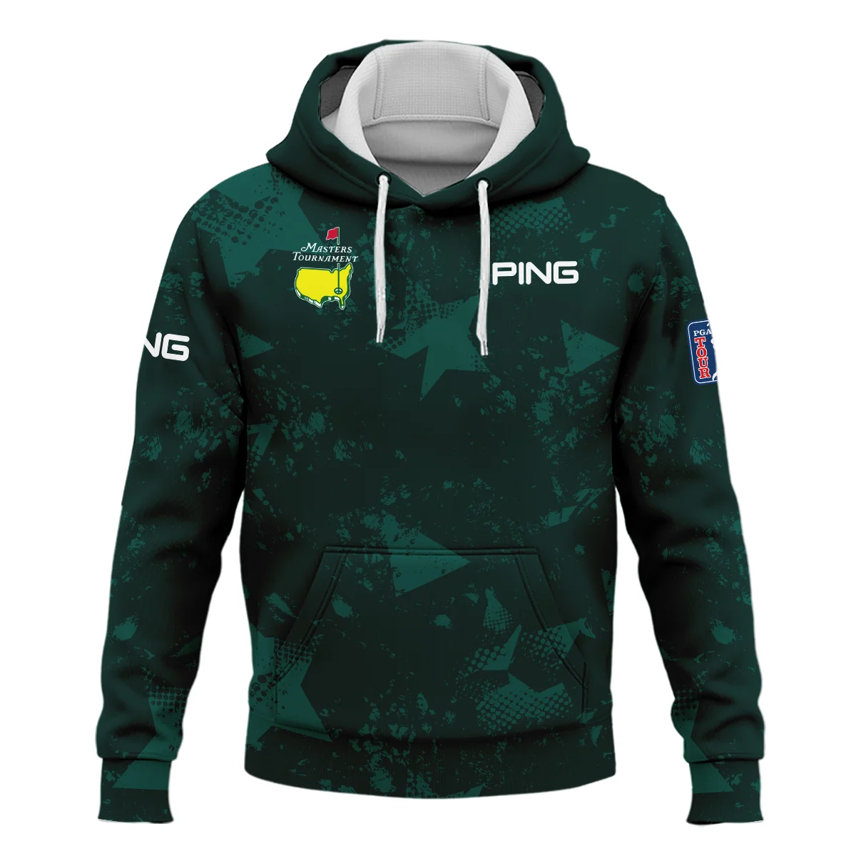 Dark Green Grunge Stars Pattern Golf Masters Tournament Ping Hoodie Shirt Style Classic Hoodie Shirt