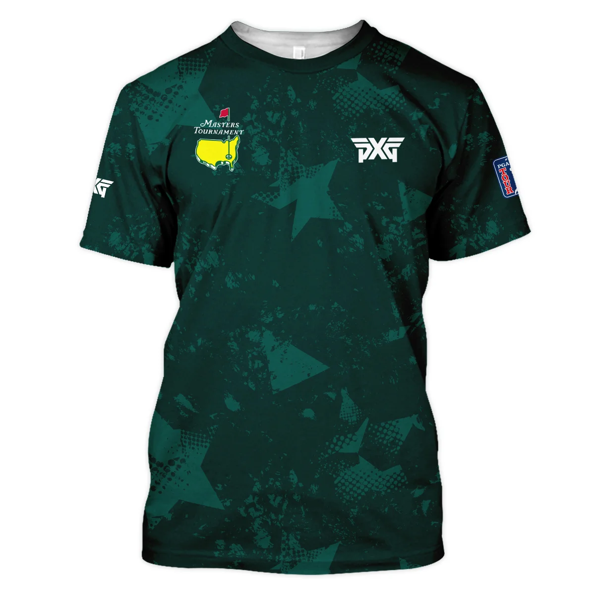 Dark Green Grunge Stars Pattern Golf Masters Tournament Unisex T-Shirt Style Classic T-Shirt